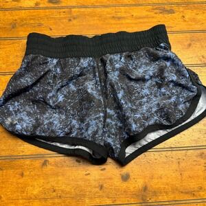 Under Armour Heatgear Semi Fitted Running Shorts Women's Size SM Blue Marble‎
